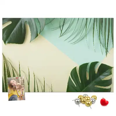 Kork Pinnwand Monstera-Blätter