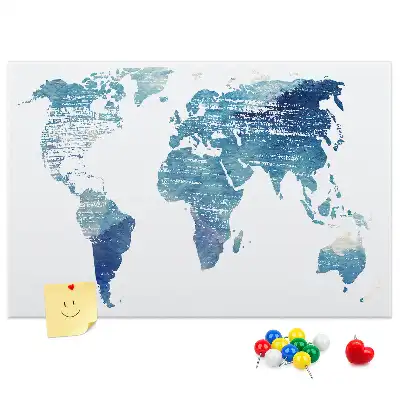 Bilder-Korktafel Die Erde und ihre Kontinente