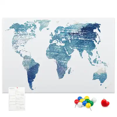Bilder-Korktafel Die Erde und ihre Kontinente