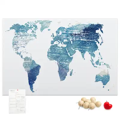 Bilder-Korktafel Die Erde und ihre Kontinente