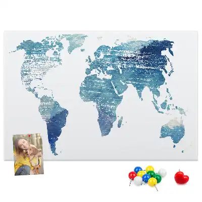 Bilder-Korktafel Die Erde und ihre Kontinente
