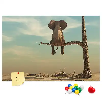 Kork Pinnwand Elefant auf dem Baum