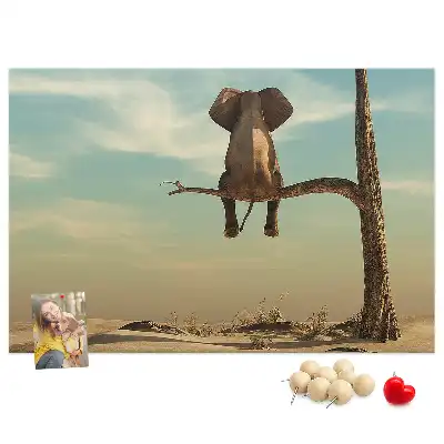 Kork Pinnwand Elefant auf dem Baum