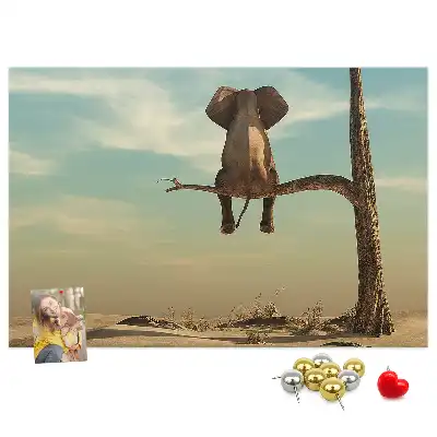 Kork Pinnwand Elefant auf dem Baum