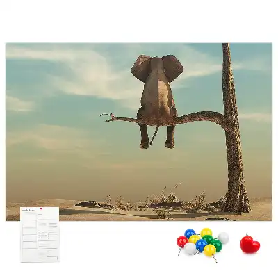 Kork Pinnwand Elefant auf dem Baum