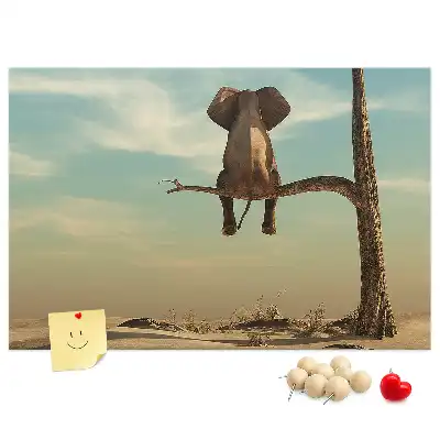 Kork Pinnwand Elefant auf dem Baum