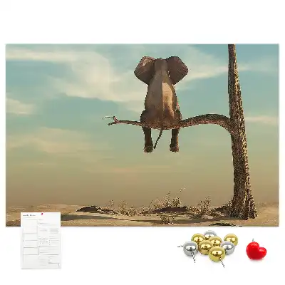 Kork Pinnwand Elefant auf dem Baum