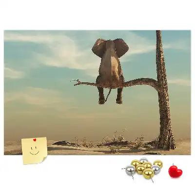 Kork Pinnwand Elefant auf dem Baum