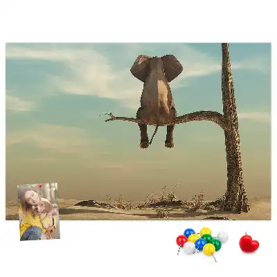 Kork Pinnwand Elefant auf dem Baum