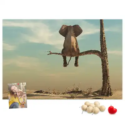 Kork Pinnwand Elefant auf dem Baum
