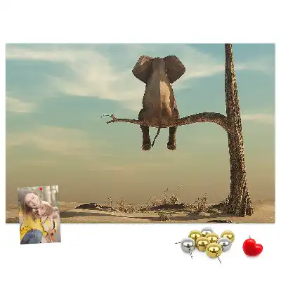 Kork Pinnwand Elefant auf dem Baum