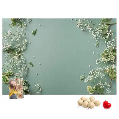 Bilder-Korktafel Zarte Blumen