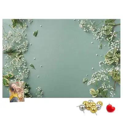 Bilder-Korktafel Zarte Blumen