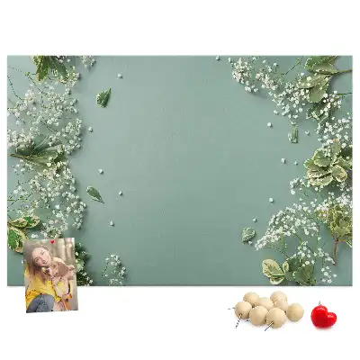 Bilder-Korktafel Zarte Blumen