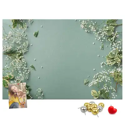 Bilder-Korktafel Zarte Blumen