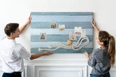 Bedruckte Korkplatte mit Muschel-Motiv