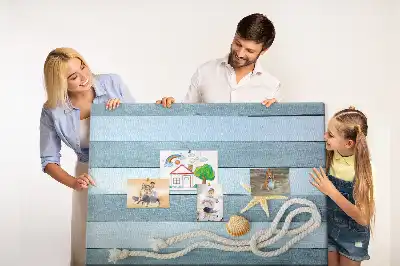 Bedruckte Korkplatte mit Muschel-Motiv
