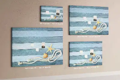 Bedruckte Korkplatte mit Muschel-Motiv