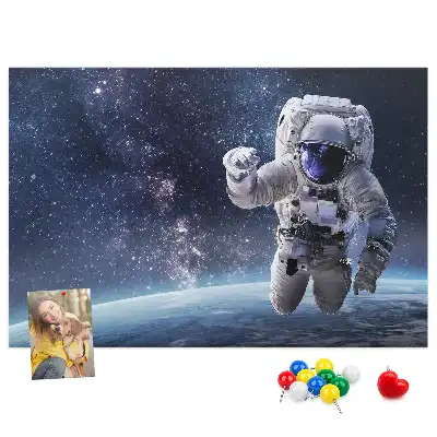 Kork Pinnwand Astronaut