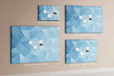 Kork-Pinnwand mit geometrischem abstraktem Dreieck-Muster