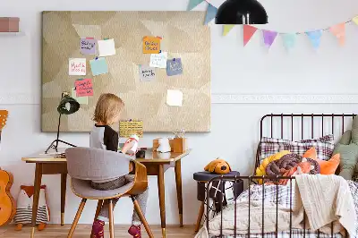 Bedruckte Korkplatte mit moderner Dreieckskomposition