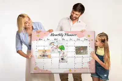 Bilder-Korktafel Monatsplanung Aufgaben