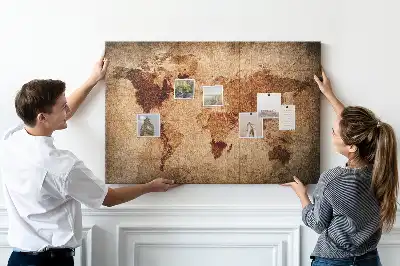 Bilder-Korktafel Antike Weltkarte stilisiert