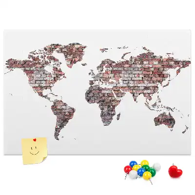 Bilder-Korktafel mit Ziegelmotiv im Welt Loft Design