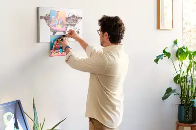 Bilder-Korktafel Ziegelmotiv der Welt Loft