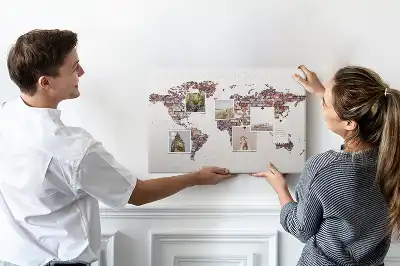 Bilder-Korktafel Ziegelmotiv der Welt Loft