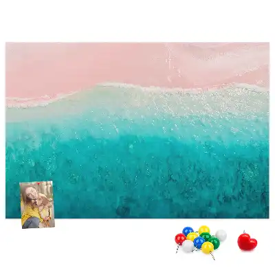 Bedruckte Korkplatte Exotische Strandküste