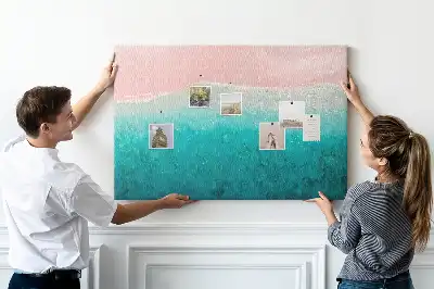 Bedruckte Korkplatte Exotische Strandküste