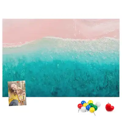 Bedruckte Korkplatte Exotische Strandküste