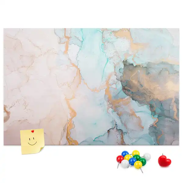 Kork-Pinnwand mit abstraktem Bild