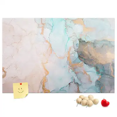 Kork-Pinnwand mit abstraktem Bild