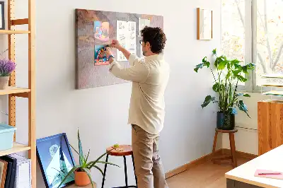 Korkpinnwand mit eleganter Marmorstruktur