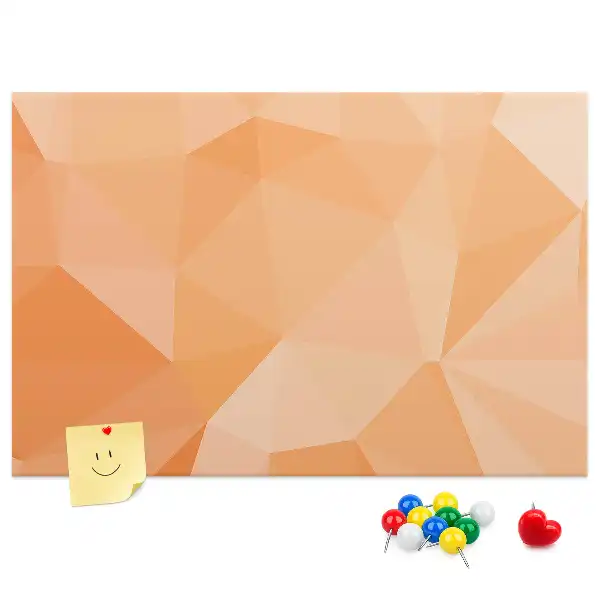 Bilder-Korktafel mit geometrischen Dreiecksformen