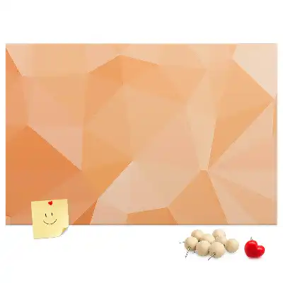 Bilder-Korktafel mit geometrischen Dreiecksformen