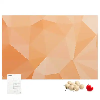Bilder-Korktafel mit geometrischen Dreiecksformen