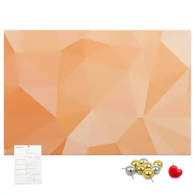 Bilder-Korktafel mit geometrischen Dreiecksformen