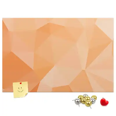 Bilder-Korktafel mit geometrischen Dreiecksformen