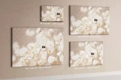 Bilder-Korktafel Kleine weiße Blumen