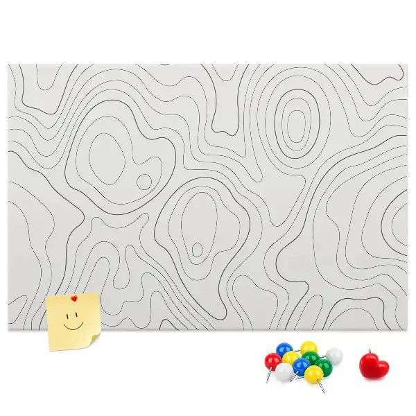 Bedruckte Korkplatte mit künstlerischem Tintenfleck-Motiv