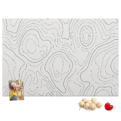 Bedruckte Korkplatte mit künstlerischem Tintenfleck-Motiv