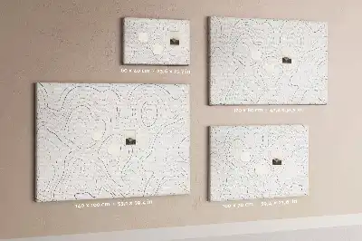 Bedruckte Korkplatte mit künstlerischem Tintenfleck-Motiv