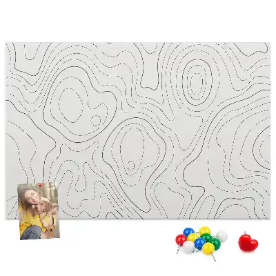 Bedruckte Korkplatte mit künstlerischem Tintenfleck-Motiv