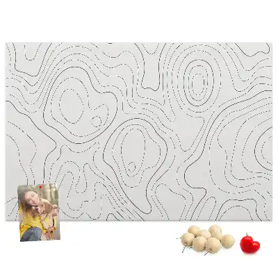 Bedruckte Korkplatte mit künstlerischem Tintenfleck-Motiv