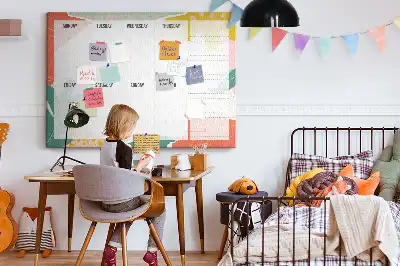 Kork Pinnwand Einfacher Wochenplaner