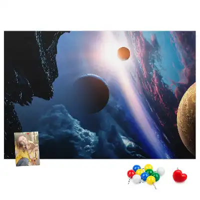 Bilder-Korktafel Große Galaxie