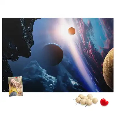 Bilder-Korktafel Große Galaxie